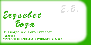 erzsebet boza business card